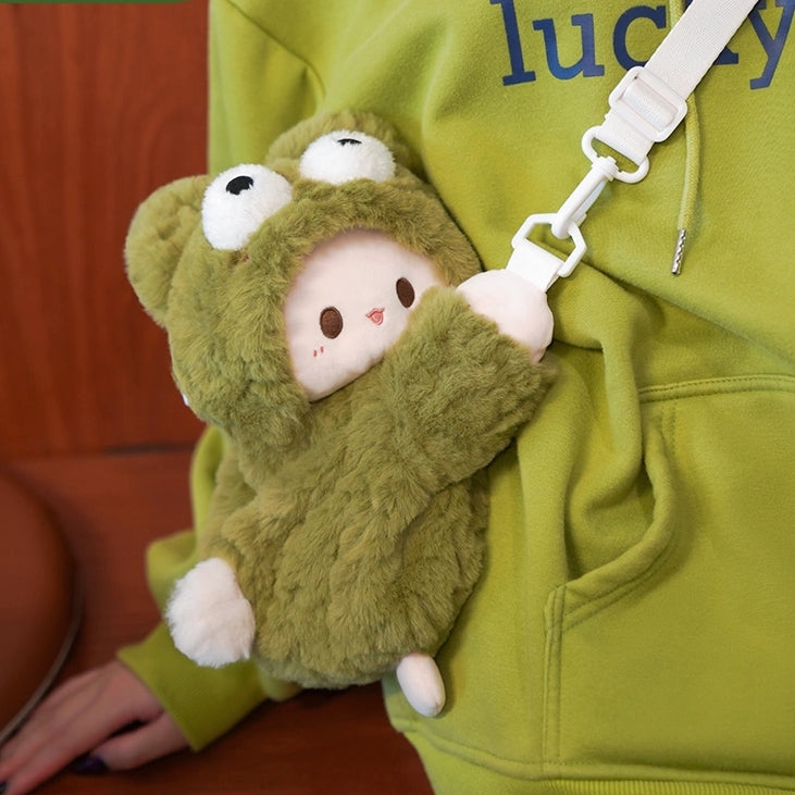 Cute Frog Lamb 28Cm Plush Backpack