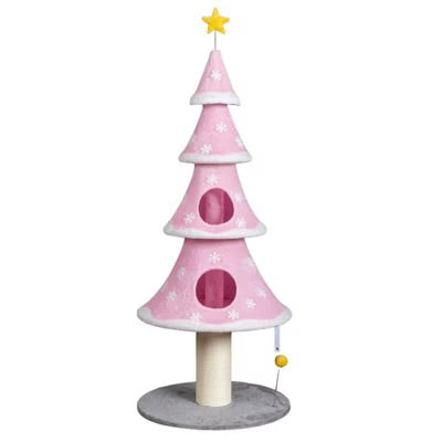 Pink Christmas Cat tree