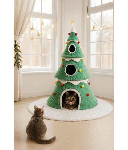 Meowy Christmas Tree Topper – Cat and Star Holiday