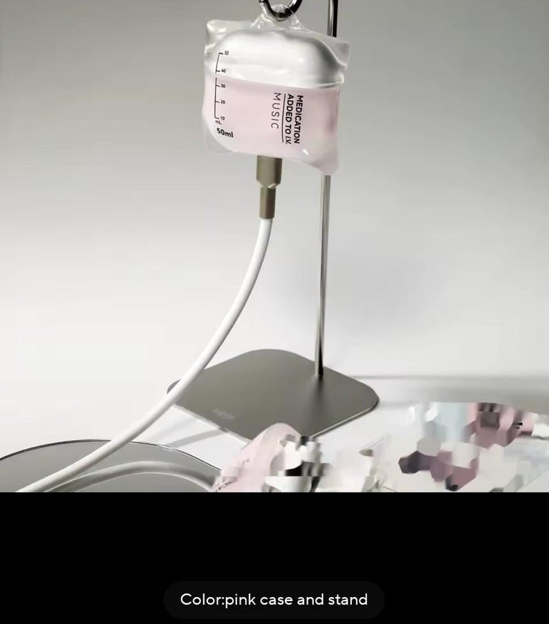 Quirky IV Drip AirPods Case with Metal Stand