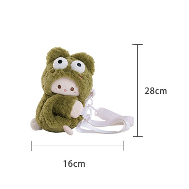 Cute Frog Lamb 28Cm Plush Backpack