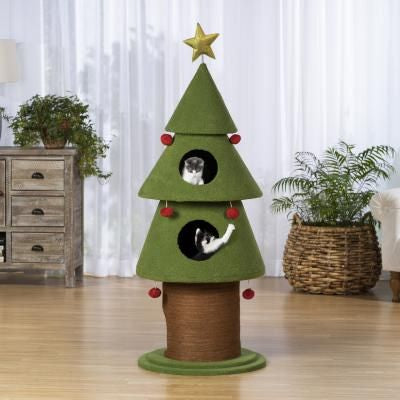Santa Cat Christmas Tree