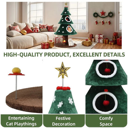 Meowy Christmas Tree Topper – Cat and Star Holiday