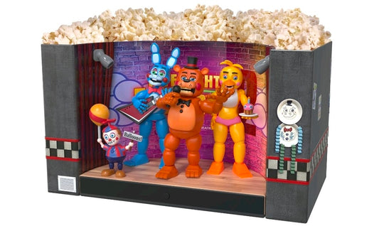 Limited***FNAF Popcorn Backet Movie 2025 Characters On Stage Popcorn Tin- LIGHTS UP