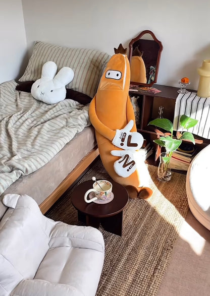 Interactive Banana Plush Body Pillow Cuddle with Remote Controlled Heating or Motion