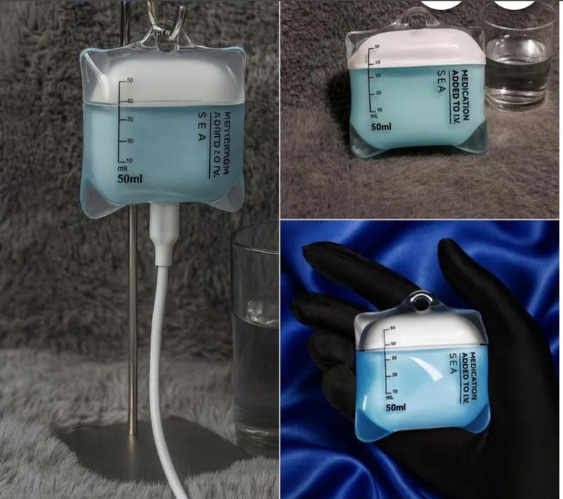 Quirky IV Drip AirPods Case with Metal Stand