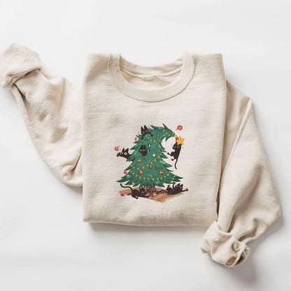 Cat Tree Design Christmas Sweater